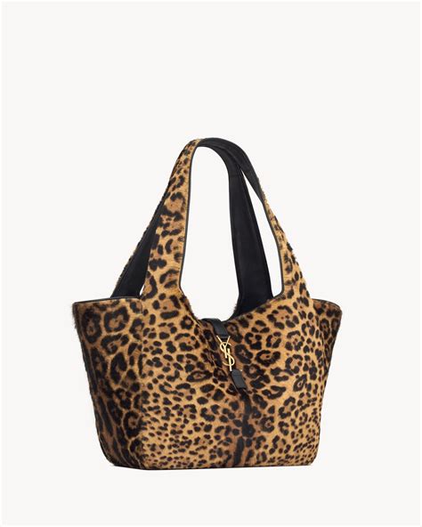 ysl leopard print pony hair leather tote|LE 5 À 7 BEA in pony hair leather .